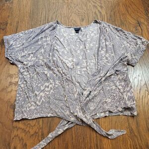 Daytrip purple tie front shrug
